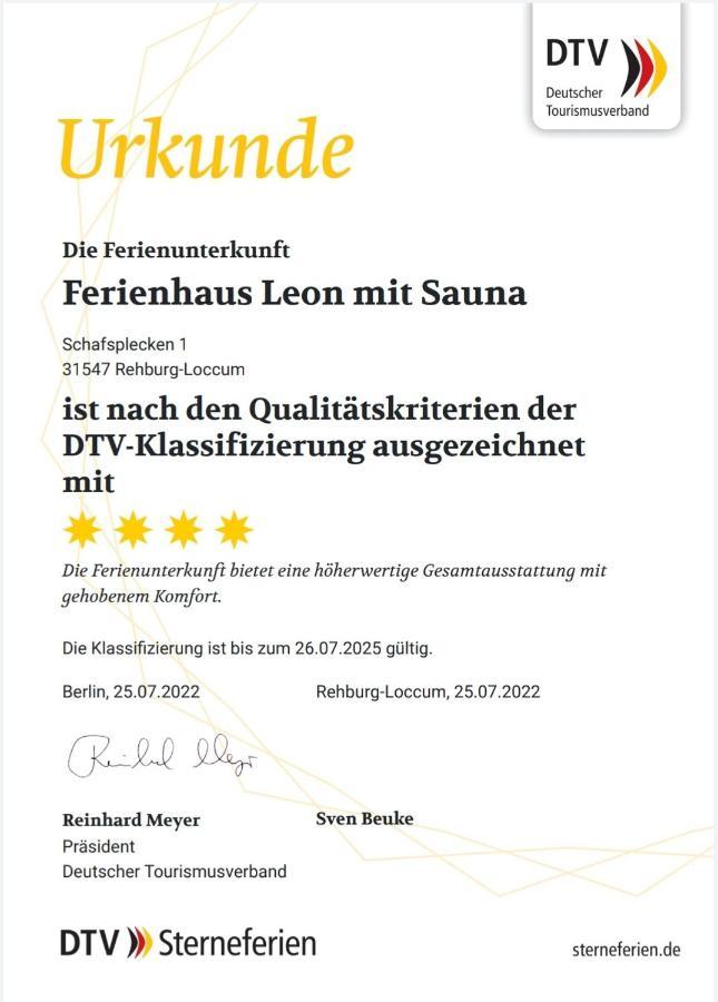 Ferienhaus Leon Mit Sauna Rehburg-Loccum Esterno foto
